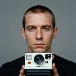 Mugshot Portrait of Aphex Twin, taken in the 1970s, photo taken on a 1970s polaroid camera, grainy, real life, hyperrealistic, ultra realistic, realistic, highly detailed, epic, HD quality, 8k resolution, body and headshot, film still, front facing, front view, headshot and bodyshot, detailed face, very detailed face