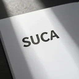 a white paper with suca written on it
