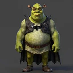 shrek is batman, concept art by jason a. engle, featured on zbrush central, photorealism, zbrush, lovecraftian, hard surface modeling