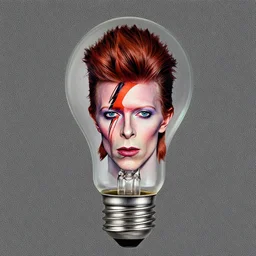 portrait of david bowie's head inside an upside down light bulb, kintsugi, modern fine art, fractal, intricate, elegant, highly detailed, digital photography, subsurface scattering, by banksy and basquiat and greg rutkowski,