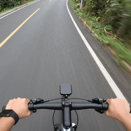 POV of riding a bike