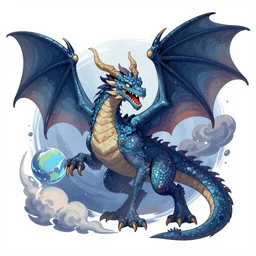 a dream dragon in space, popular on artstyle
