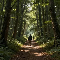 path in the forest, illustration by humanoids
