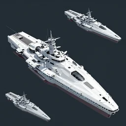 axonometric schematics of a futuristic warship, highly detailed, intricate