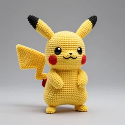 a crochet Pikachu