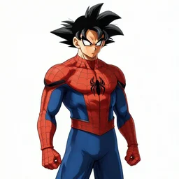 goku dressed as Spiderman