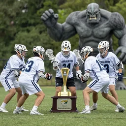 photo of the lacrosse team, playing intergalactic championship versus chitauri. Highly detailed 8k. Intricate. Sony a7r iv 55mm. Award winning.