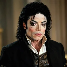 michael jackson with a huge chin playing the villain, set in a period drama