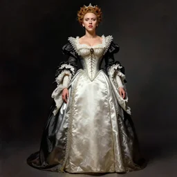 frank frazetta portrait of scarlett johansson as queen victoria, full body, 8 k, realistic, photo real, smooth, sharp, intricate detail, hyper detail, dramatic lighting, dramatic shading