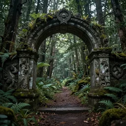 photo of a portal to another world. Forest in the background. Fantasy magic style. Highly detailed 8k. Intricate. Nikon d850 55mm. Award winning photography.