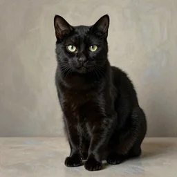black cat in style of Picasso, 4k, hyper realistic,