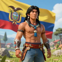 A indigenous tsachila men from Ecuador from League of Legends, in the style of  Z.W. Gu from trending on artstation, HD, Octane render, smooth, sharp focus, Anime style