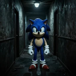 sonic, creepy, horror, off - putting, dark, hallway, photo, paranormal