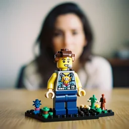 a lego set featuring the covid - 1 9, ektachrome, hasselblad film shallow focus portrait, soft light photographed on expired color film, annie liebovitz,