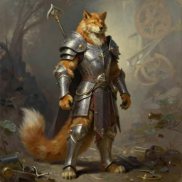 a oil painting full body character portrait of a humanoid furry paladin / cleric in the style of moebius in the style of leonard boyarsky trending on artstation deviantart pinterest furaffinity detailed photorealistic highlights and shadow hd 8 k post - processing high resolution