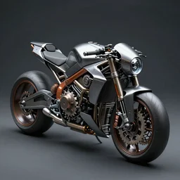 futuristic motorcycle design, two wheels, intricate structure, ergonomics, metal gear, weapon armed, 3 d art, highly detailed, dark scheme