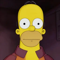 a close - up of homer simpson's face in outlast