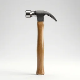 claw hammer, photorealistic, isolated on a pure white background, centered, entire object in frame, sharp focus, soft studio lighting