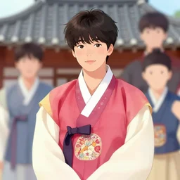Jimin bts in traditional hanbok clothing, by Lim Chuan Shin, rossdraws, artgerm and Mandy jergens