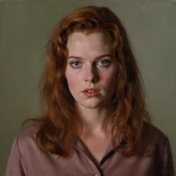 Painting of a cinematic still of Annie Wilkes in Misery (1990) by Robert McGinnis, detailed, 200mm