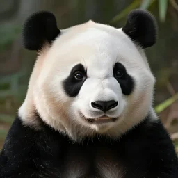 panda portrait, studio ghibli
