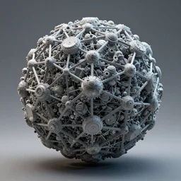 an intricate and highly detailed 3 d sculpture of a perfect quantum sphere made of abelsonite