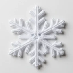silk snowflake with small face in the middle