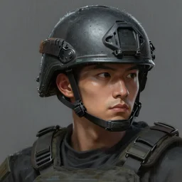 realistic digital painting of closeup swat helm in counter - strike online, l by 司 机, 橡 树 山 雨, 黄 凤 年 啊, ruo xin, rongzhen luo, fenghua zhong, ruan jia. fine details, trending on artstation.