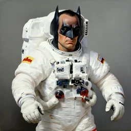 salvador dali painting of batman as an astronaut