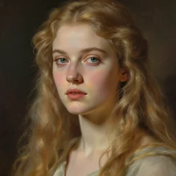 close up portrait of klotho the goddess of fate, by hernan curtis
