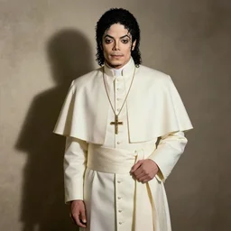studio photography of Michael Jackson as The Pope