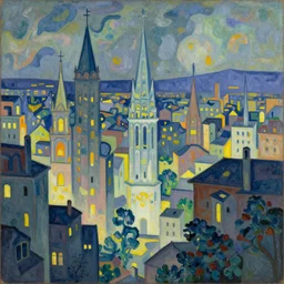 ethereal city lost in time, art station, fauvism, art nouveau, felix kelly, johan grenier, hd, digital painting