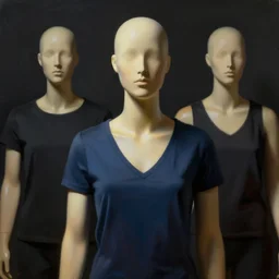 faceless people, mannequins, jasper johns