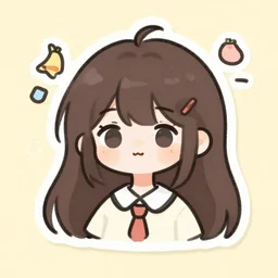 cute anime doodle sticker