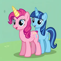 pinkunicorn, blueunicorn, greyunicorn, digital art