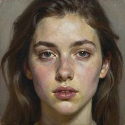 close up face of a extremely beautiful!!! bond female vam pire portrait, masterpiece!!!, oil on canvas, pablo gallo, artgerm, norman rockwell, craig mulins, trending on pxiv,