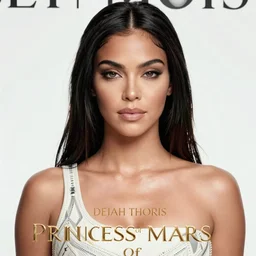 an epic movie poster dejah thoris in princess of mars played by a young woman who is a genetic mix of kim kardashian and megan fox and gal godot and madison beer, detailed, dynamic lighting, heroic pose, 8 k hdr movie poster, frank frazetta and boris vallejo and greg rutkowski