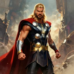 marvel studios thor at the edge of darkness by artgerm