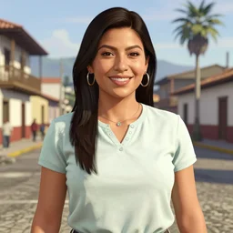 highly detailed portrait ecuadorian saraguro woman in gta v, loja ecvuador in the background, happy ambience, stephen bliss, unreal engine, fantasy art by greg rutkowski, loish, rhads, ferdinand knab, makoto shinkai and lois van baarle, ilya kuvshinov, rossdraws, tom bagshaw, global illumination, detailed and