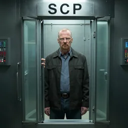 walter white inside an scp containment chamber