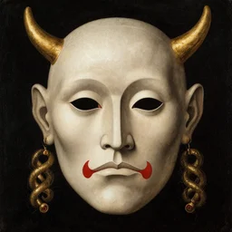 Demon face by Hieronymus Bosch