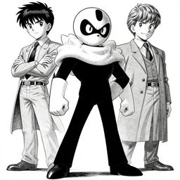 incredible doctor eggman retro black and white manga monumental illustration by kentaro miura with soft light painted by james jean and gerrit van honthorst and katsuhiro otomo, inspired by akira anime, smooth face feature, intricate oil painting, high detail illustration, sharp high detail, manga and anime 1 9 8 0