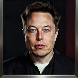 a realistic portrait of Elon Musk as Eddie Munson from Stranger Things