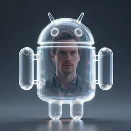 transparent android from the movie ex machina, by jean - baptiste monge