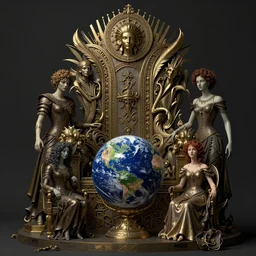 the throne of earth and manifestation | highly detailed matte painting, hyperrealistic, very intrincate | cinematic lighting, award - winning | by rachel ruysch, giger, beksinski and bocklin | by austin osman spare and william blake, trending on artstation, cgsociety, official art, octane.