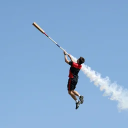 quidditch broom aerial shot airshow.