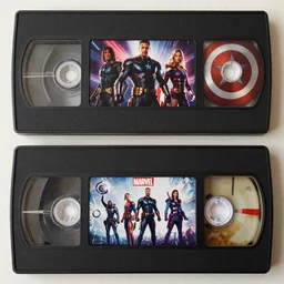 disney marvel avengers, old movie, vhs, artifacts