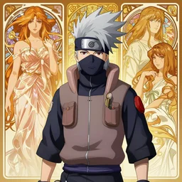handsome kakashi hatake, half body shot, path traced, highly detailed, high quality, digital painting, alena aenami, lilia alvarado, shinji aramaki, karol bak, alphonse mucha, tom bagshaw