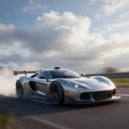 a car in forza horizon. art by filip hodas and artgerm. clouds by rhads. octane render, blender, vray, hyperrealism.