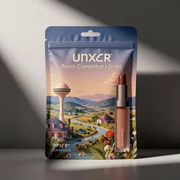 packaging design for unisex cosmetics retrofuturism
